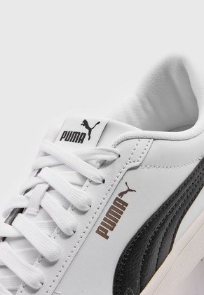 Tenis Lifestyle Blanco-Negro-Dorado Puma Smash 3.0 L