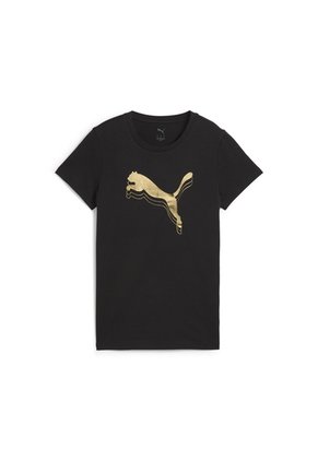 Tshirt Puma Original Essential Metallic Tee Negro Para Mujer