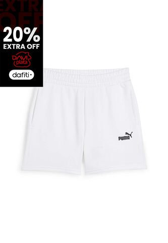 Pantaloneta Deportiva Puma Original Ess Small 1 Blanco Mujer Puma