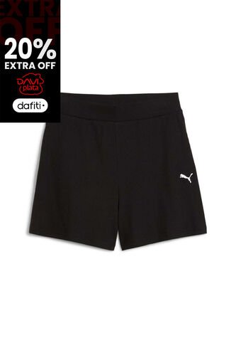 Pantaloneta Deportiva Puma Ess Elevated Original Negro Mujer Puma