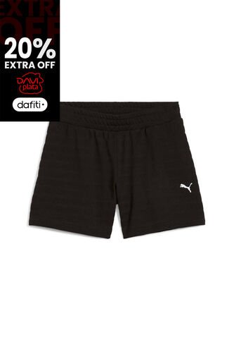 Pantaloneta Deportiva Puma Original Ess Elevated Negro Mujer Puma