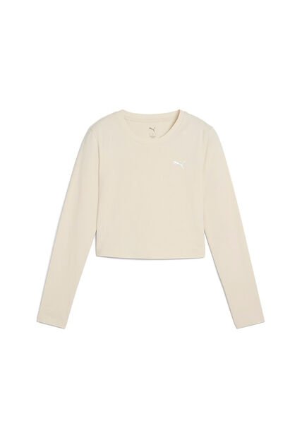 Camisa Deportiva Puma Original Wardrobe Ess Beige Para Mujer