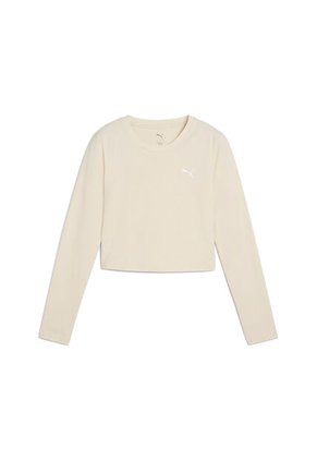 Camisa Deportiva Puma Original Wardrobe Ess Beige Para Mujer