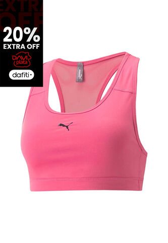 Top Bra Puma Original Mid Impact 4 Keeps Rosa Mujer Puma