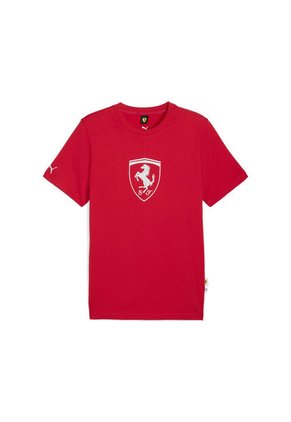Camisa Deportiva Puma Ferrari Tonal Shield Rojo Para Hombre