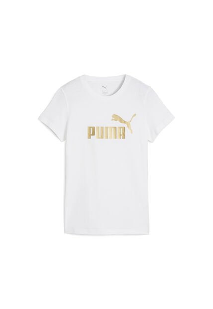 Camisa Deportiva Puma Original Ess Metallic No1 Blanco Mujer