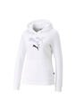 Hoodie Saco Marca Puma Ess+ Logo Power Original Blanco Mujer de Puma