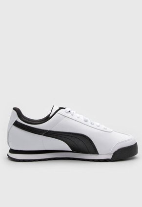 Tenis Lifestyle Blanco-Negro-Dorado Puma Roma Basic