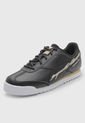 Tenis Lifestyle Negro-Dorado-Blanco PUMA PL Roma de Puma
