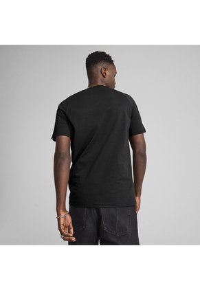 Tshirt Puma Original T7 Manga Corta Logo Negro Para Hombre