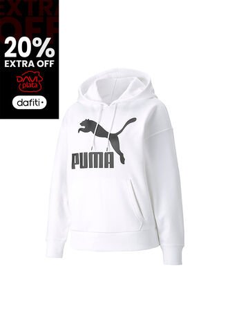 Busos Con Capucha Puma Originales Classics Logo Blanco Mujer Puma