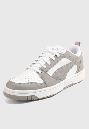 Tenis Lifestyle Blanco-Gris Puma Rebound v6 Low
