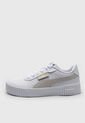 Tenis Lifestyle Blanco-Beige-Dorado Puma Carina 2.0 Logobsession de Puma