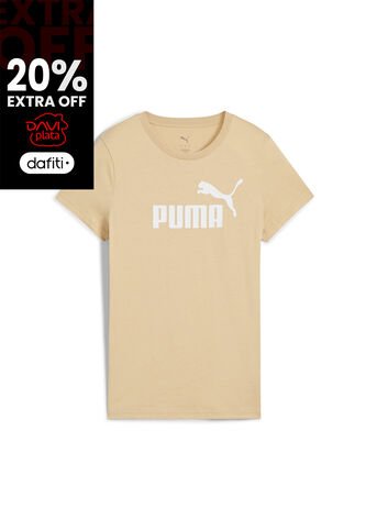 Camisa Deportiva Puma Original Ess No1 Logo Beige Mujer Puma