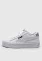 Tenis Lifestyle Blanco-Plateado Puma Smash Plataforma v3 Pop Up de Puma
