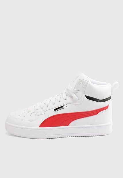 Tenis Lifestyle Blanco-Rojo-Negro Puma Caven 2.0 Mid