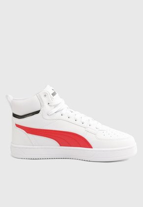 Tenis Lifestyle Blanco-Rojo-Negro Puma Caven 2.0 Mid