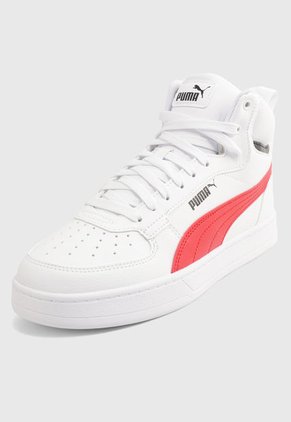 Tenis Lifestyle Blanco-Rojo-Negro Puma Caven 2.0 Mid