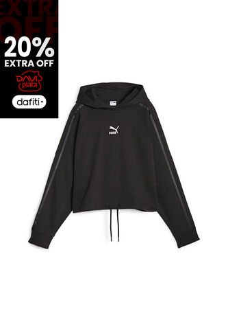 Buso Con Capucha Puma Original T7 Hoodie W Negro Para Mujer Puma