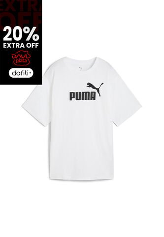 Camisa Deportiva Puma Metallic No. 1 Logo Blanco Mujer Puma