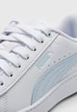 Tenis Lifestyle Blanco-Celeste Puma Vikky v3 Leather de Puma
