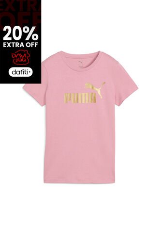 Camisa Deportiva Puma Ess Metallic No 1 Logo Rosa Para Mujer Puma