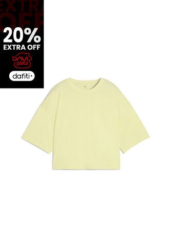 Camisa Deportiva Puma Original Wardrobe Ess Amarillo Mujer Puma