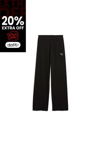 Pantalon Marca Puma Elevated High-Waist Original Negro Mujer Puma