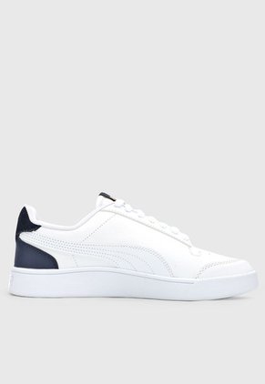 Tenis Lifestyle Blanco-Azul Navy-Dorado Puma Shuffle