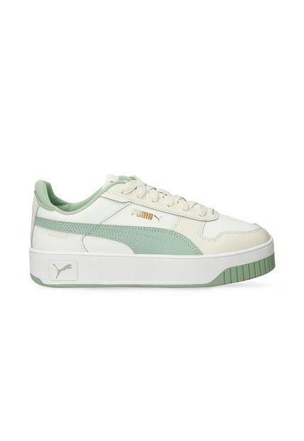 Tenis Casuales Blanco-Verde Puma Carina Street Mujer