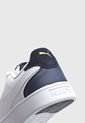 Tenis Lifestyle Blanco-Azul Navy-Dorado Puma Shuffle de Puma