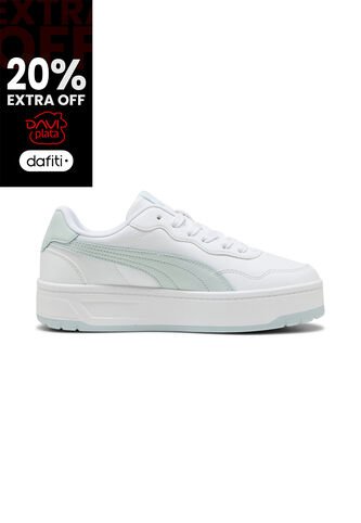 Tenis Puma Court Lally Skye Original Blanco Azul Mujer Puma