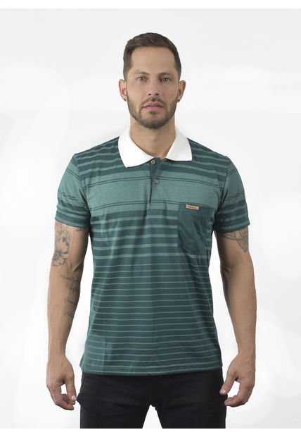 Camiseta Tipo Polo Puntazul Con Bolsillo