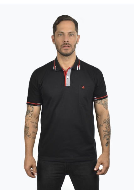 Camiseta Tipo Polo Para Hombre Puntazul Con Bolsillo