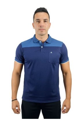 Camiseta Tipo Polo Para Hombre Azul Oscura Puntazul