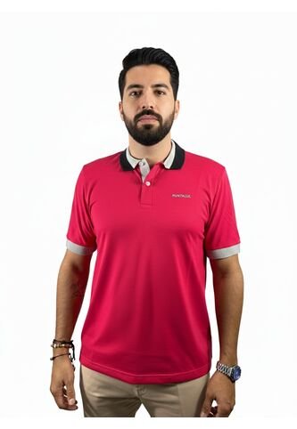 Camiseta Tipo Polo Para Hombre Roja Puntazul Puntazul