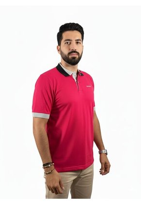 Camiseta Tipo Polo Para Hombre Roja Puntazul