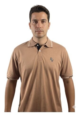 Camiseta Tipo Polo Para Hombre Cafe Puntazul Puntazul
