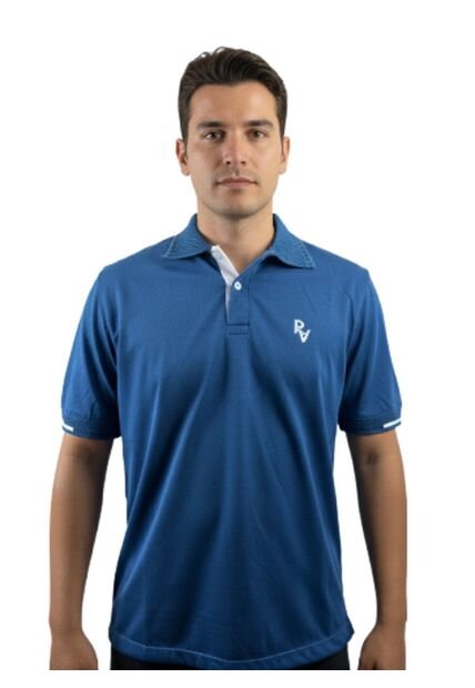 Camiseta Tipo Polo Para Hombre Azul Petroleo Puntazul