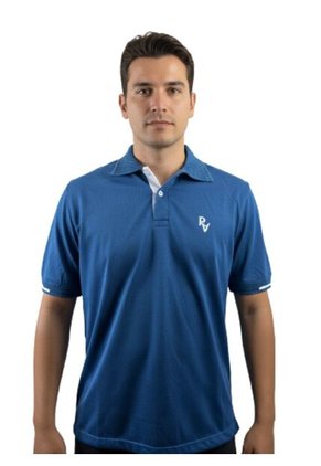 Camiseta Tipo Polo Para Hombre Azul Petroleo Puntazul