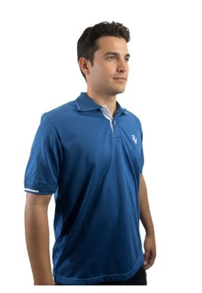 Camiseta Tipo Polo Para Hombre Azul Petroleo Puntazul