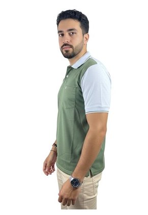 Camiseta Tipo Polo Para Hombre Verde Puntazul