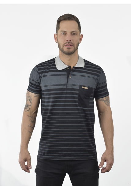 Camiseta Tipo Polo Puntazul Con Bolsillo