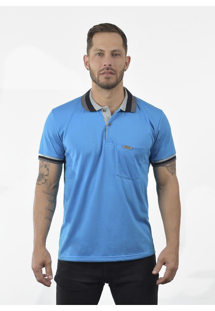 Camiseta Tipo Polo Puntazul Con Bolsillo