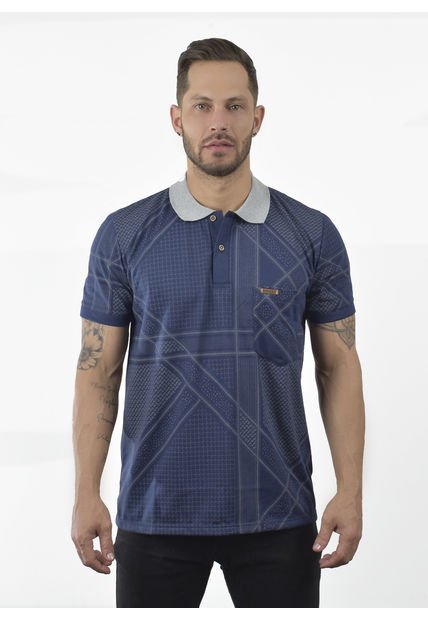 Camiseta Tipo Polo Puntazul Con Bolsillo