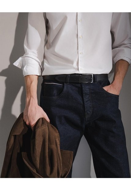 Correa Cuero Doble Faz Hombre Multicolor