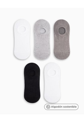 Medias Mujer Tobillera Corta Algodón Pack X5 Surtido PUNTO BLANCO