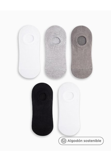 Medias Mujer Tobillera Corta Algodón Pack X5 Surtido