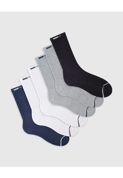 Medias Deportivas Hombre Largas Algodón Pack X6 Surtido