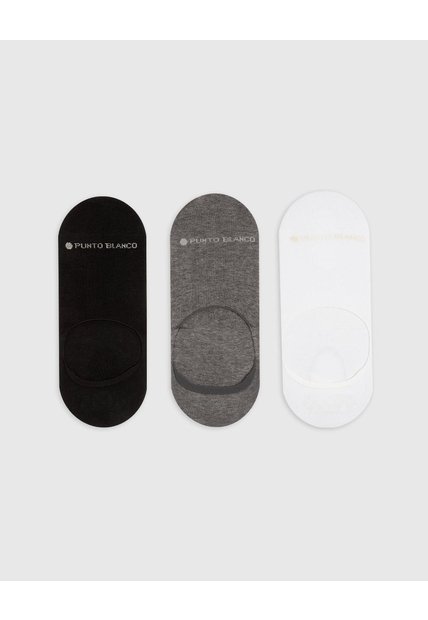 Medias Hombre Baleta Antideslizante En Talón Pack X3 Surtido